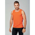 Orange - Back - Kariban Proact Mens Sleeveless Sports Training Vest