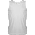 White - Front - Kariban Proact Mens Sleeveless Sports Training Vest