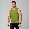 Lime - Back - Kariban Proact Mens Sleeveless Sports Training Vest