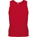 Red - Front - Kariban Proact Mens Sleeveless Sports Training Vest
