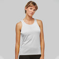 White - Back - Kariban Proact Womens-Ladies Sleeveless Sports - Training Vest