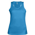 Aqua Blue - Front - Kariban Proact Womens-Ladies Sleeveless Sports - Training Vest