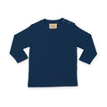 Navy - Front - Larkwood Baby Unisex Plain Long Sleeve T-Shirt