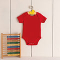 Red - Back - Larkwood Baby Unisex Short Sleeved Body Suit With Envelope Neck Opening