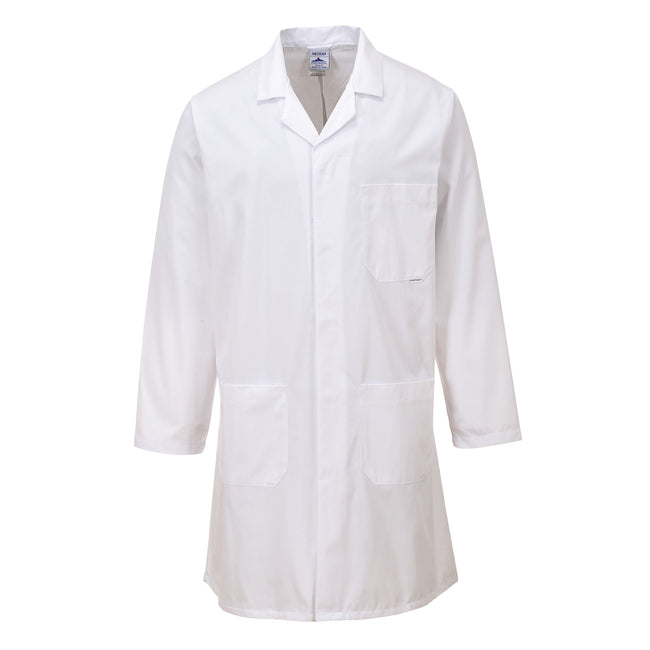 White - Front - Portwest Standard Workwear Lab Coat (Medical Health)