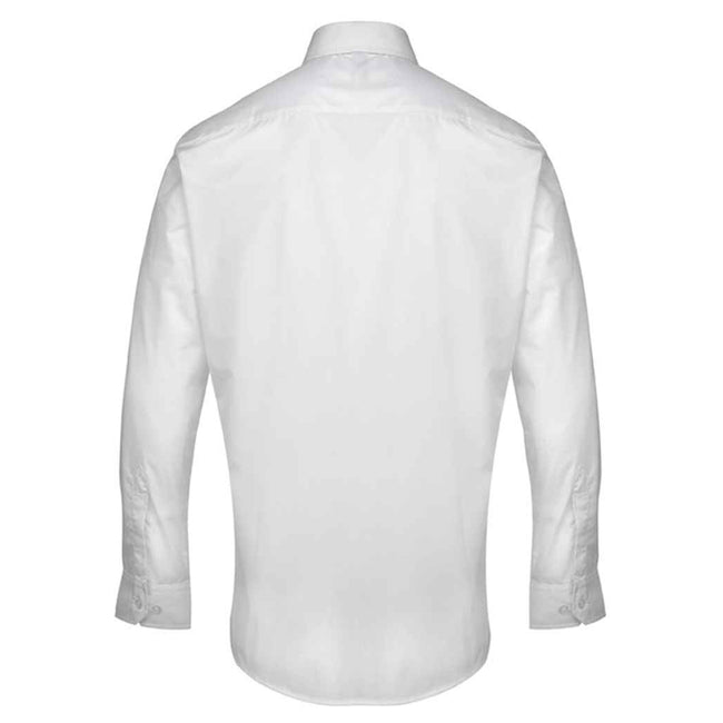 White - Back - Premier Supreme Heavier Weight Poplin Long Sleeve Work Shirt