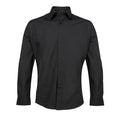 Black - Front - Premier Supreme Heavier Weight Poplin Long Sleeve Work Shirt