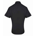 Black - Back - Premier Mens Supreme Heavy Poplin Short Sleeve Work Shirt