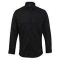 Black - Front - Premier Mens Signature Oxford Long Sleeve Work Shirt