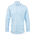 Light Blue - Front - Premier Mens Signature Oxford Long Sleeve Work Shirt
