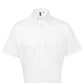 White - Back - Premier Mens Signature Oxford Short Sleeve Work Shirt