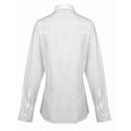 White - Back - Premier Womens-Ladies Supreme Heavy Poplin Long Sleeve Work Shirt