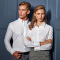 White - Lifestyle - Premier Womens-Ladies Signature Oxford Long Sleeve Work Shirt