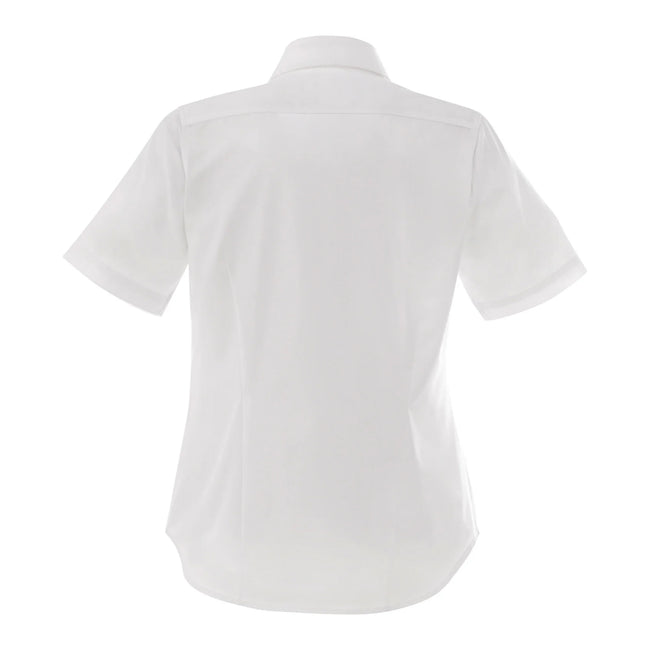 White - Back - Premier Womens-Ladies Signature Oxford Short Sleeve Work Shirt