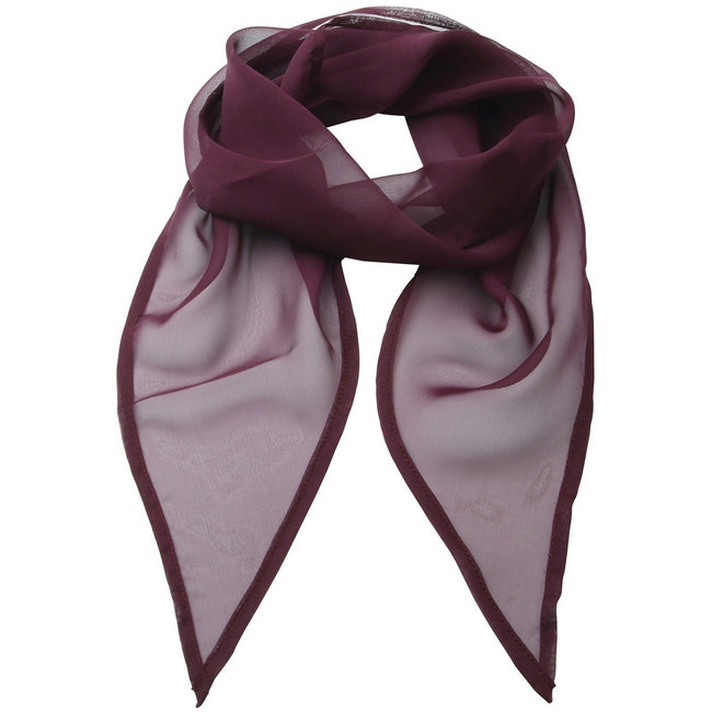 Aubergine - Front - Premier Ladies-Womens Work Chiffon Formal Scarf