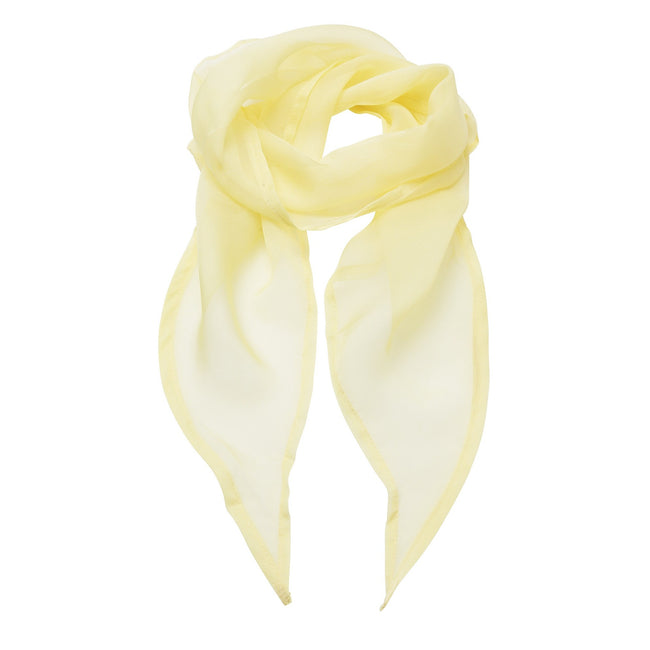 Lemon - Front - Premier Ladies-Womens Work Chiffon Formal Scarf