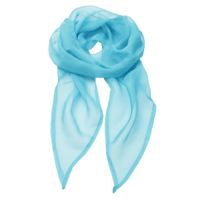Turquoise - Front - Premier Ladies-Womens Work Chiffon Formal Scarf