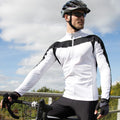 White - Black - Back - Spiro Mens Bikewear Long Sleeve Performance Top - Sports - Cycling
