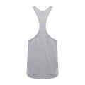 Heather Grey - Back - Tanx Mens Vest Sleeveless Vest Top - Muscle Vest