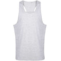 Heather Grey - Front - Tanx Mens Vest Sleeveless Vest Top - Muscle Vest