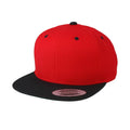 Red-Black - Front - Yupoong Mens The Classic Premium Snapback 2-Tone Cap