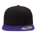 Black-Purple - Side - Yupoong Mens The Classic Premium Snapback 2-Tone Cap