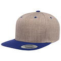 Heather-Royal Blue - Front - Yupoong Mens The Classic Premium Snapback 2-Tone Cap