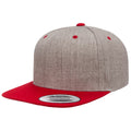 Heather-Red - Front - Yupoong Mens The Classic Premium Snapback 2-Tone Cap