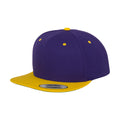 Purple-Gold - Front - Yupoong Mens The Classic Premium Snapback 2-Tone Cap