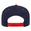 Navy-Red - Back - Yupoong Mens The Classic Premium Snapback 2-Tone Cap