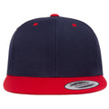 Navy-Red - Pack Shot - Yupoong Mens The Classic Premium Snapback 2-Tone Cap