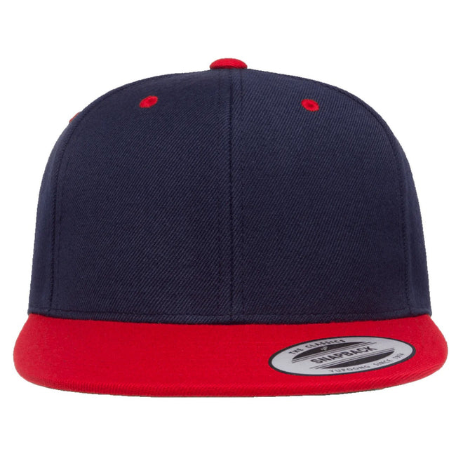 Navy-Red - Pack Shot - Yupoong Mens The Classic Premium Snapback 2-Tone Cap