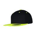 Black-Neon Yellow - Front - Yupoong Mens The Classic Premium Snapback 2-Tone Cap