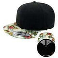 Black-Floral Mint - Back - Yupoong Mens Fashion Print Premium Snapback Cap