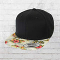 Black-Floral Mint - Side - Yupoong Mens Fashion Print Premium Snapback Cap