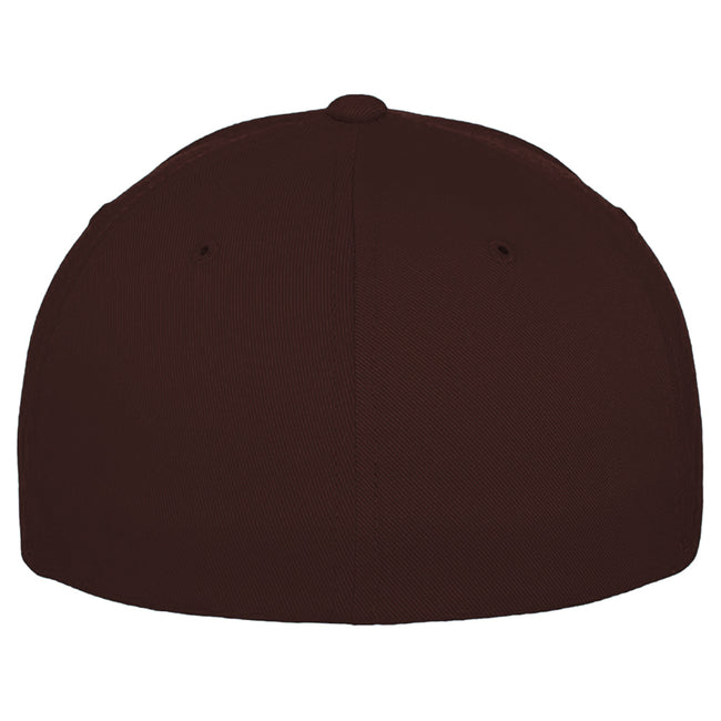 Brown - Side - Yupoong Mens Flexfit Fitted Baseball Cap