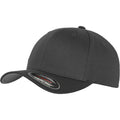 Dark Grey - Front - Yupoong Mens Flexfit Fitted Baseball Cap