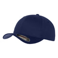 Dark Navy - Back - Yupoong Mens Flexfit Fitted Baseball Cap