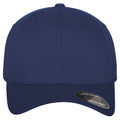 Navy - Back - Yupoong Mens Flexfit Fitted Baseball Cap