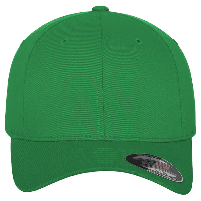 Pepper Green - Back - Yupoong Mens Flexfit Fitted Baseball Cap