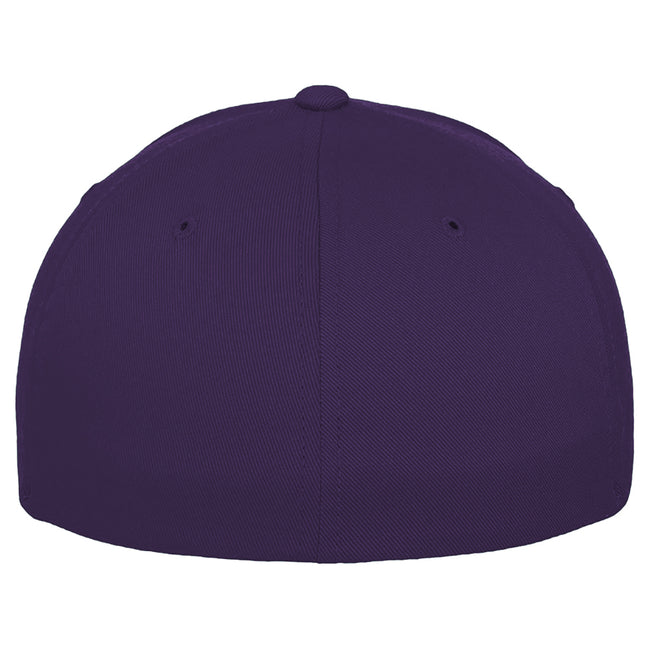 Purple - Side - Yupoong Mens Flexfit Fitted Baseball Cap