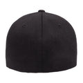 Black-Black - Side - Yupoong Mens Flexfit Fitted Baseball Cap