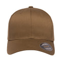 Coyote Brown - Back - Yupoong Mens Flexfit Fitted Baseball Cap