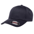 Dark Navy-Dark Navy - Front - Yupoong Mens Flexfit Fitted Baseball Cap