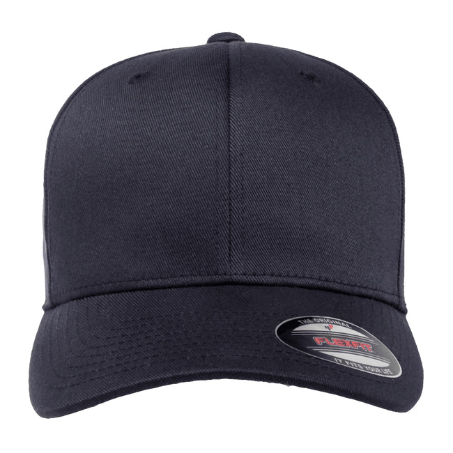 Dark Navy-Dark Navy - Back - Yupoong Mens Flexfit Fitted Baseball Cap