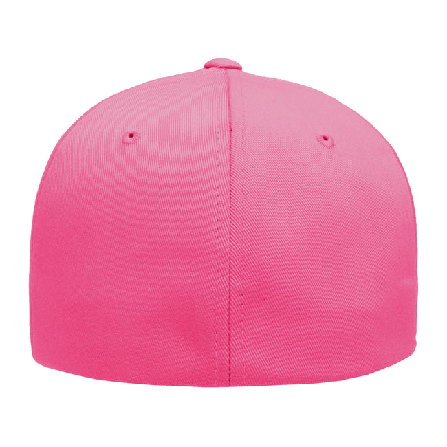 Dark Pink - Side - Yupoong Mens Flexfit Fitted Baseball Cap