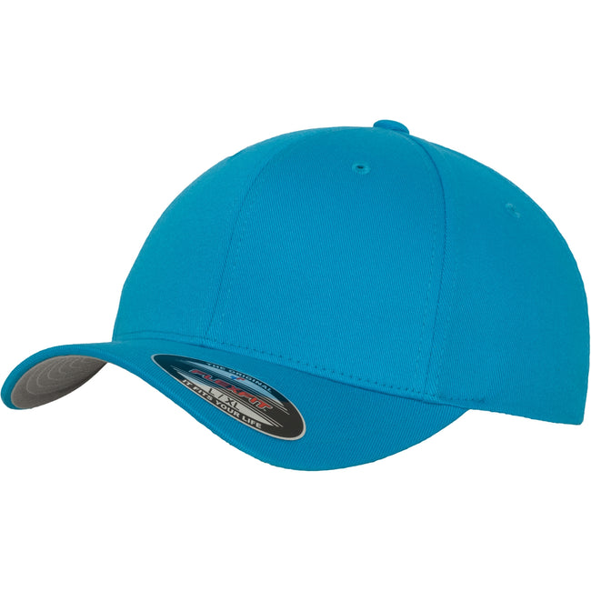 Hawaiian Ocean - Front - Yupoong Mens Flexfit Fitted Baseball Cap