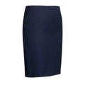 Navy - Front - Brook Taverner Womens-Ladies Sigma Straight Suit Skirt