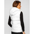 White - Back - B&C Womens-Ladies Zen+ Hooded Waterproof Bodywarmer-Gilet