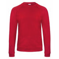 Chic Red - Front - B&C Denim Mens Starlight Raglan Slub Sweatshirt